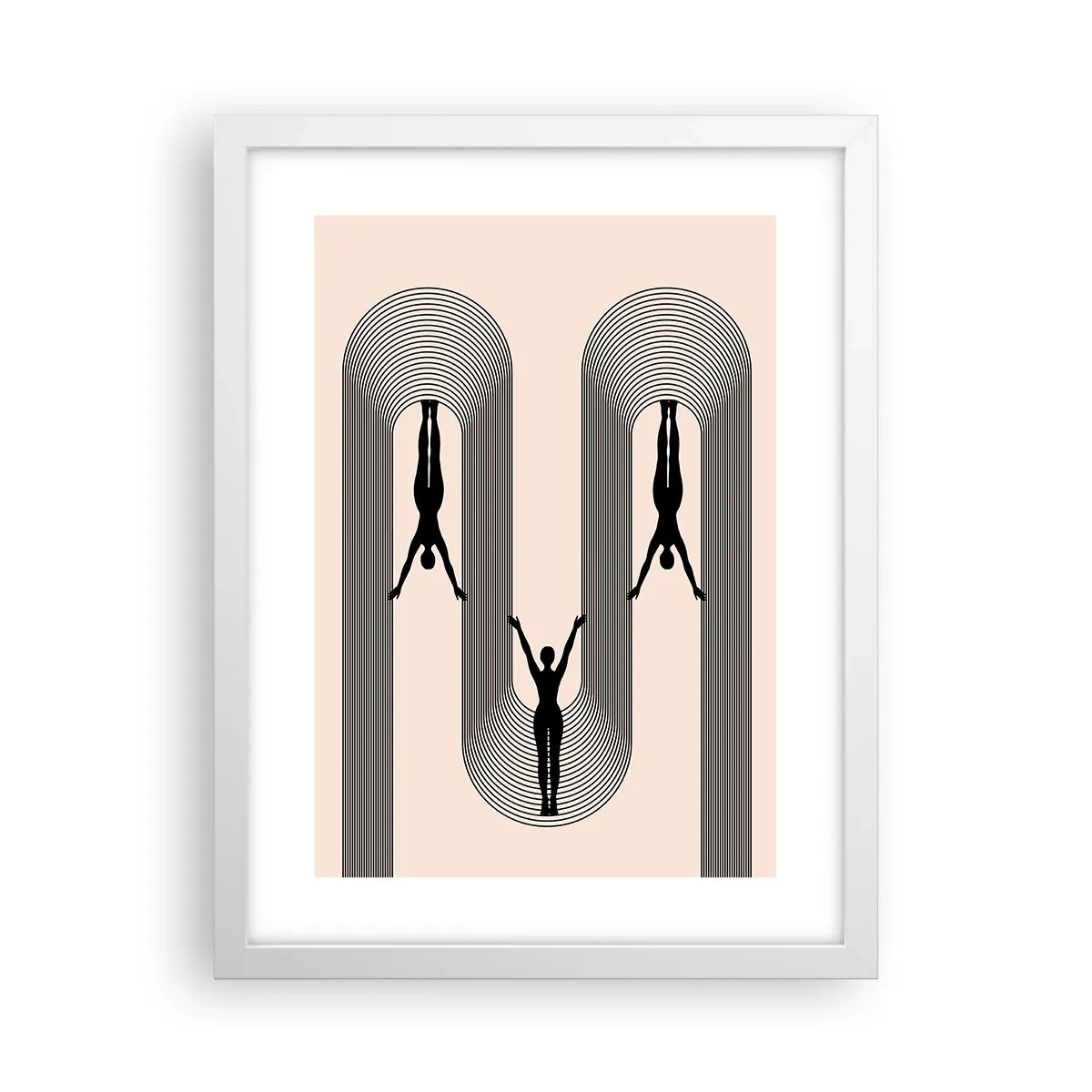 Plagát v bielom ráme - Hore nohami - 30x40 cm