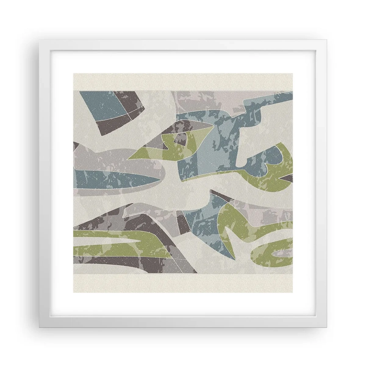 Plagát v bielom ráme - Kompozícia za sklom - 40x40 cm