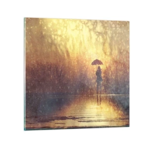 Obraz na skle - Cítim, že sa na mňa niekto pozerá - 30x30 cm