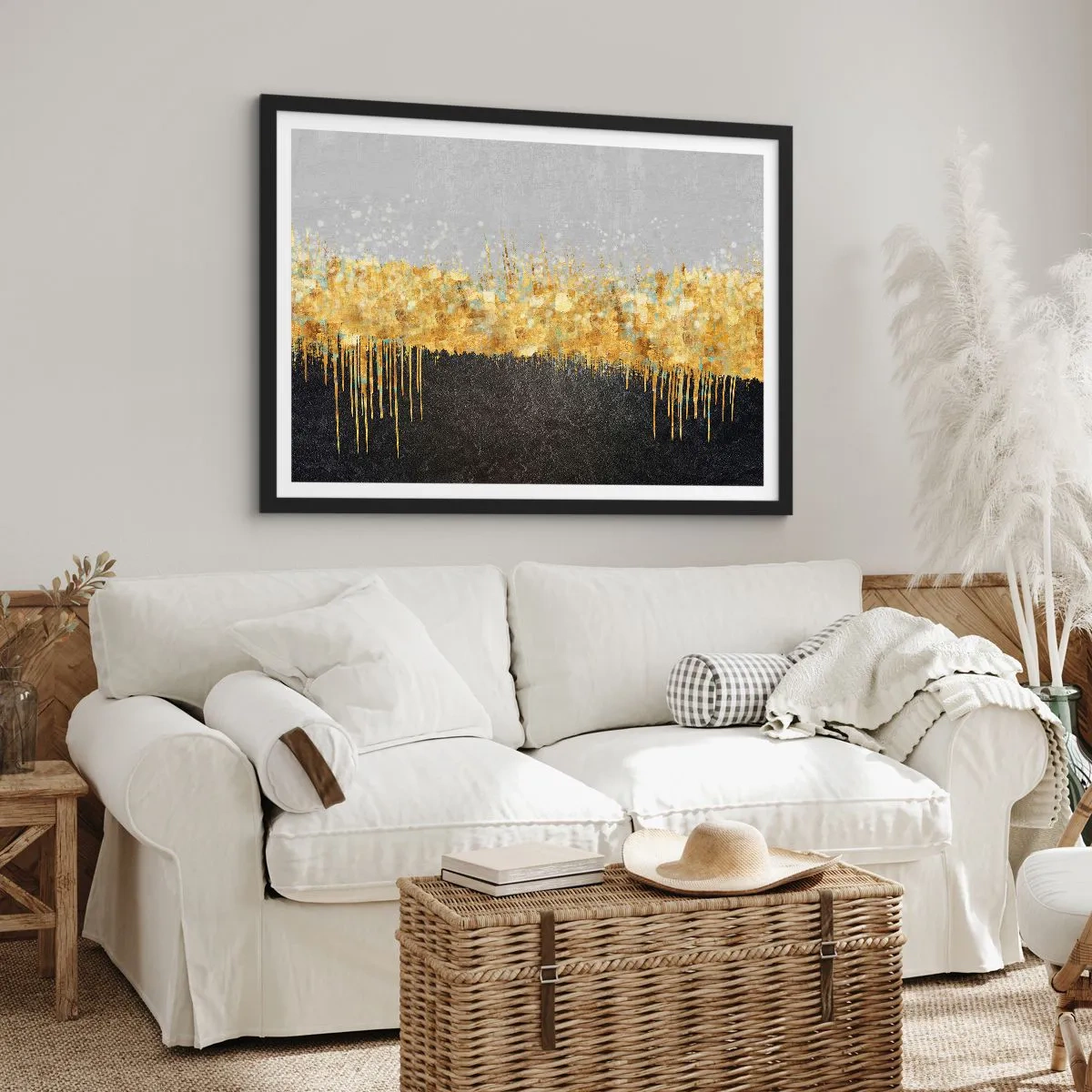 Plagát v čiernom ráme - Dovnútra a nahor - 70x50 cm