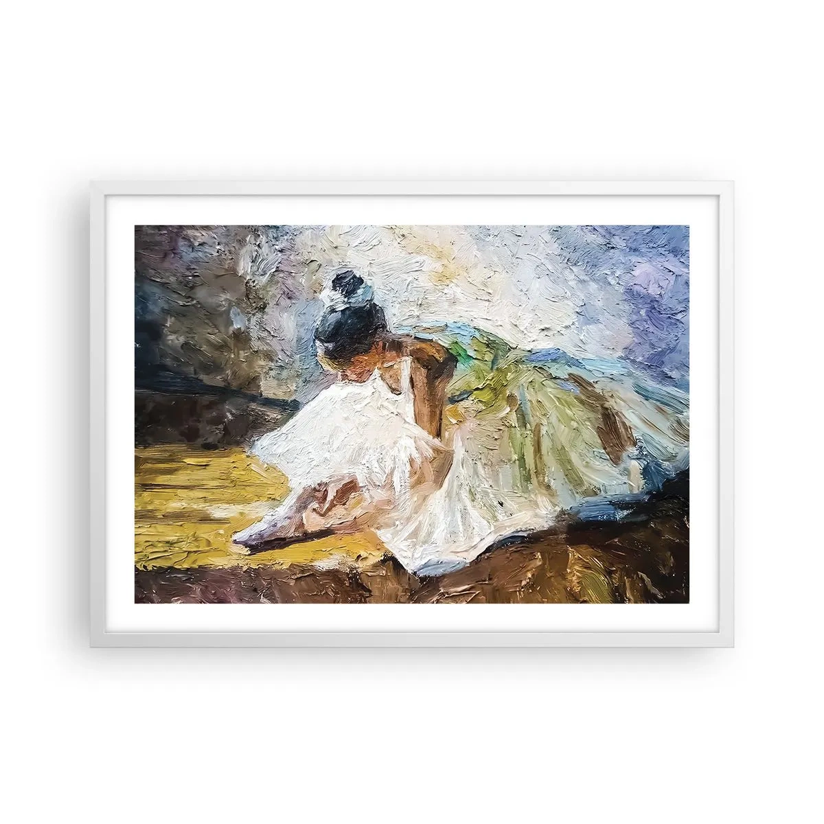 Plagát v bielom ráme - Z Degasovho obrazu - 70x50 cm