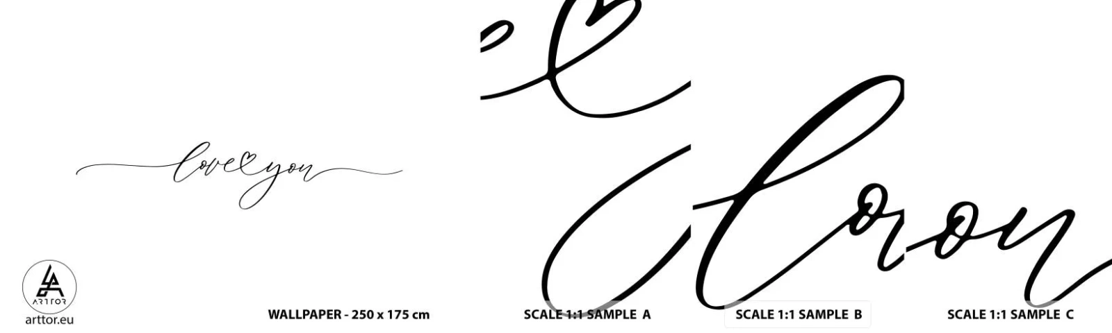 Vzorka samolepiacej fototapety Deluxe Sticker - Čierne na bielom - Typografia, Afirmácia, Maxim - 100x30 cm