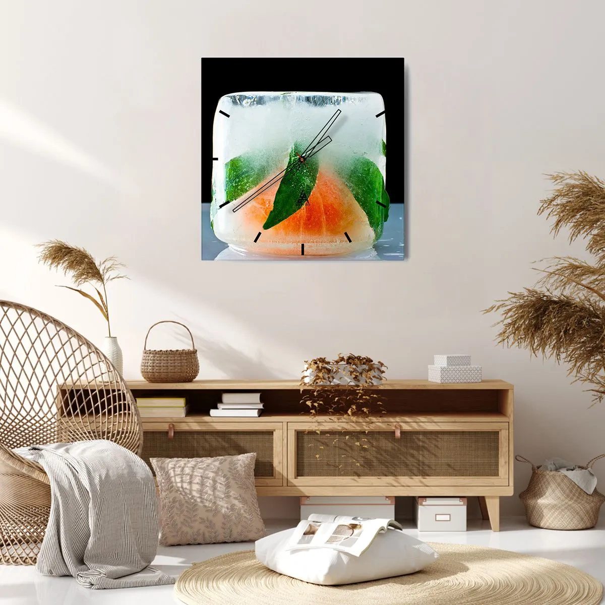 Nástenné hodiny - Sviežosť a osvieženie - 30x30 cm