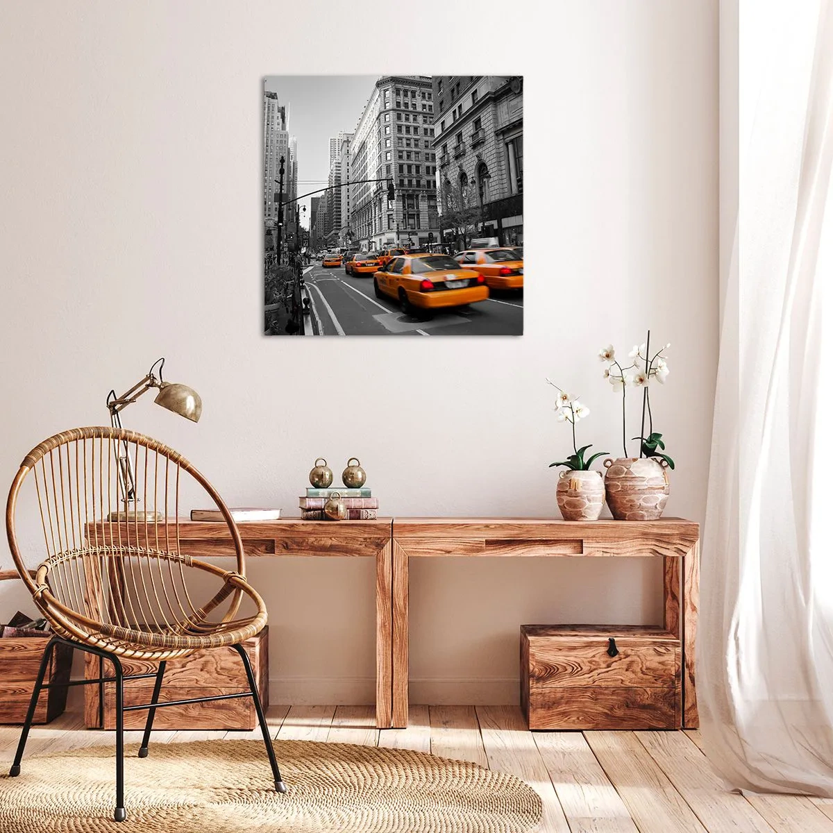 Obraz na plátne - Slnko veľkomesta - 70x70 cm