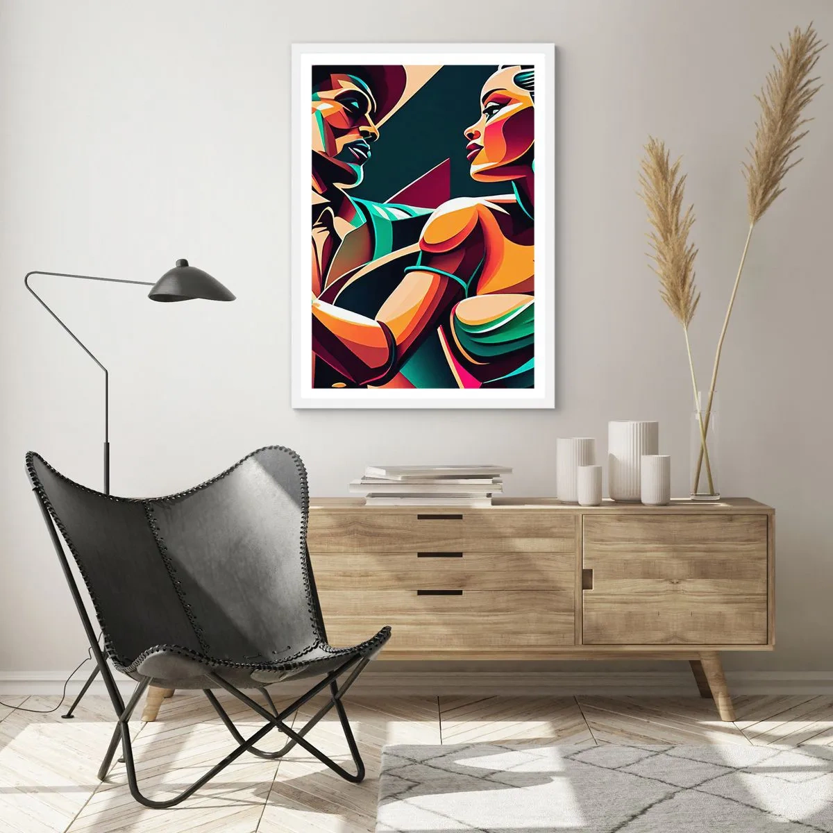 Plagát v bielom ráme - V rytme srdca - 40x50 cm