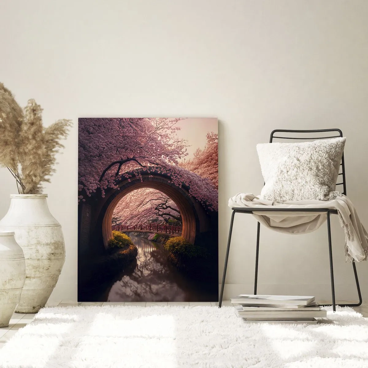 Obraz na skle - Japonská jar - 50x70 cm
