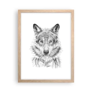 Plagát v ráme zo svetlého duba - Rodený vodca - 30x40 cm