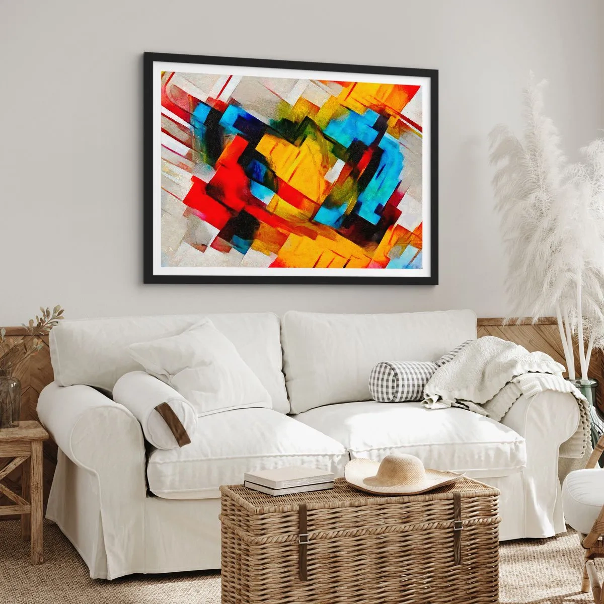 Plagát v čiernom ráme - Viacfarebný mix - 40x30 cm
