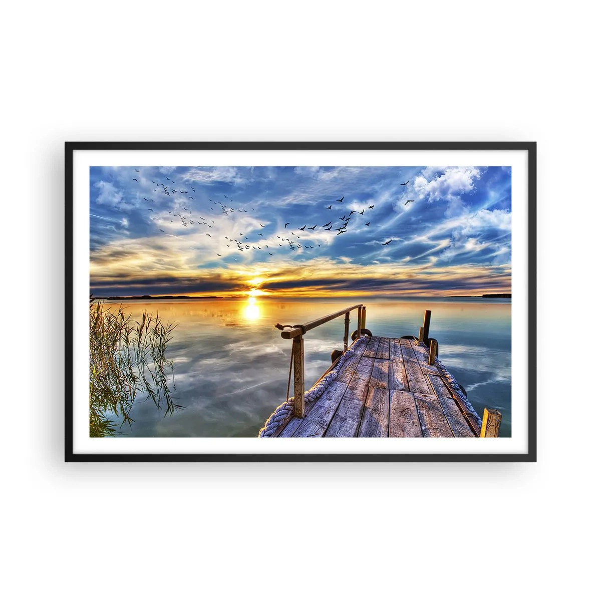 Plagát v čiernom ráme - Vietor ide odpočívať - 91x61 cm