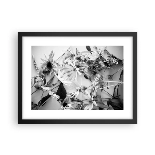 Plagát v čiernom ráme - Kvety bez kytice - 40x30 cm