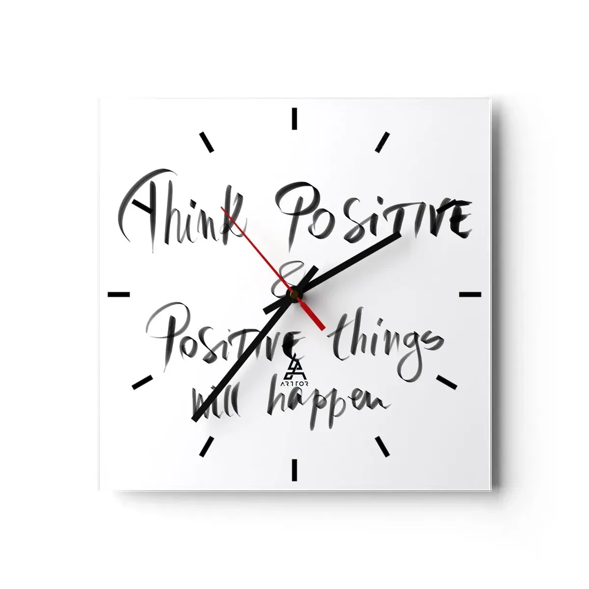 Nástenné hodiny - Ako žiť? - 40x40 cm