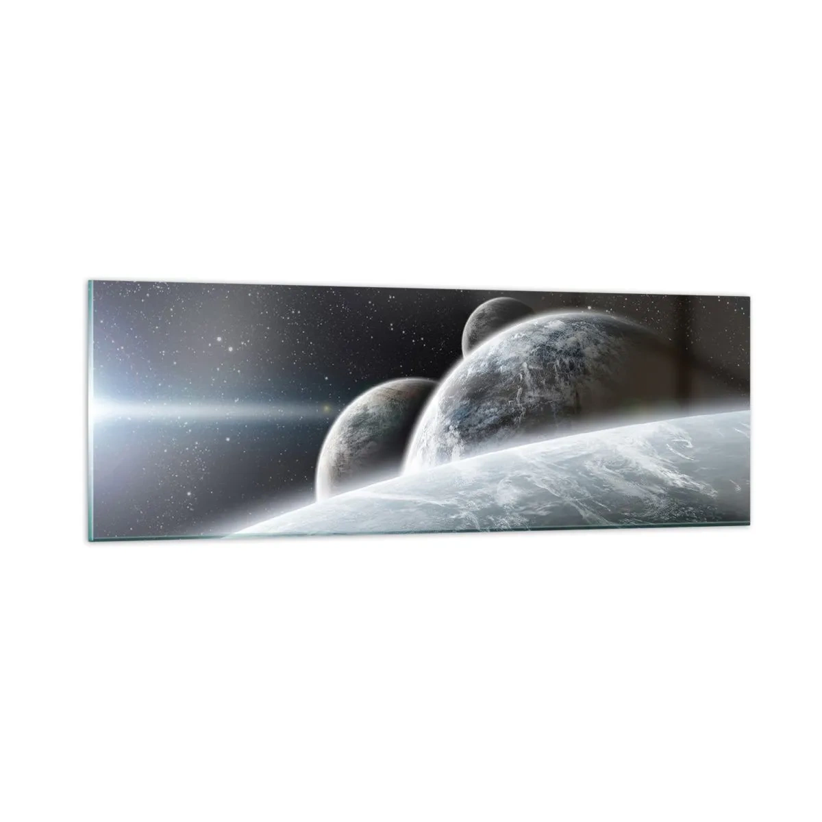 Obraz na skle - Vesmírna hudba sfér - 90x30 cm