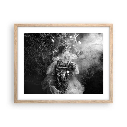 Plagát v ráme zo svetlého duba - Matka Príroda - 50x40 cm