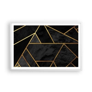 Plagát v bielom ráme - Temnota a svetlo - 91x61 cm