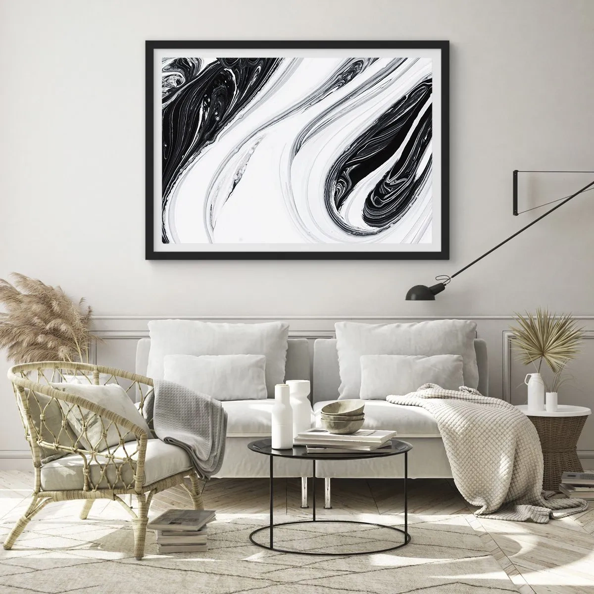 Plagát v čiernom ráme - Spojenie protikladov - 70x50 cm