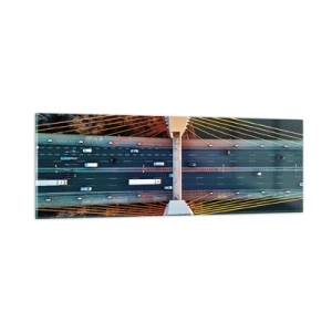 Obraz na skle - Za vodami, za lesmi - 90x30 cm