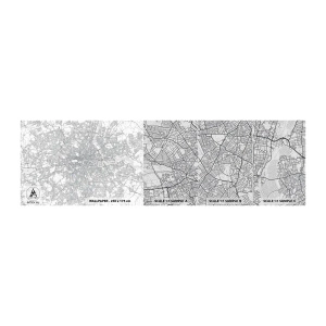 Vzorka fototapety Premium Sand - Mapa londýnskeho labyrintu - Mesto, Mapa mesta, Londýn - 100x30 cm
