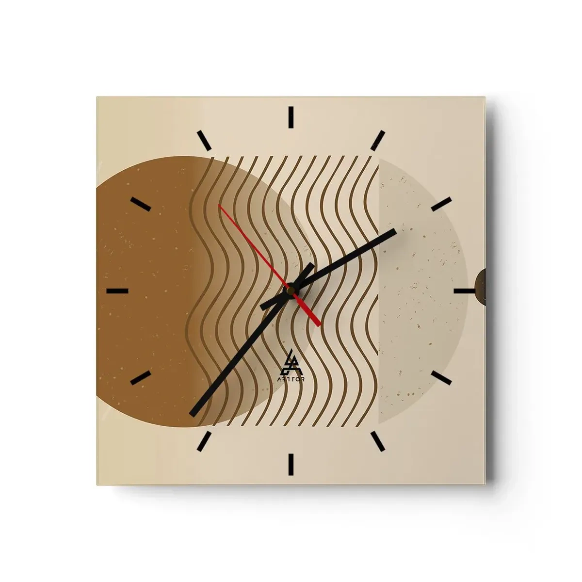 Nástenné hodiny - O pôvode geometrických obrazcov - 30x30 cm