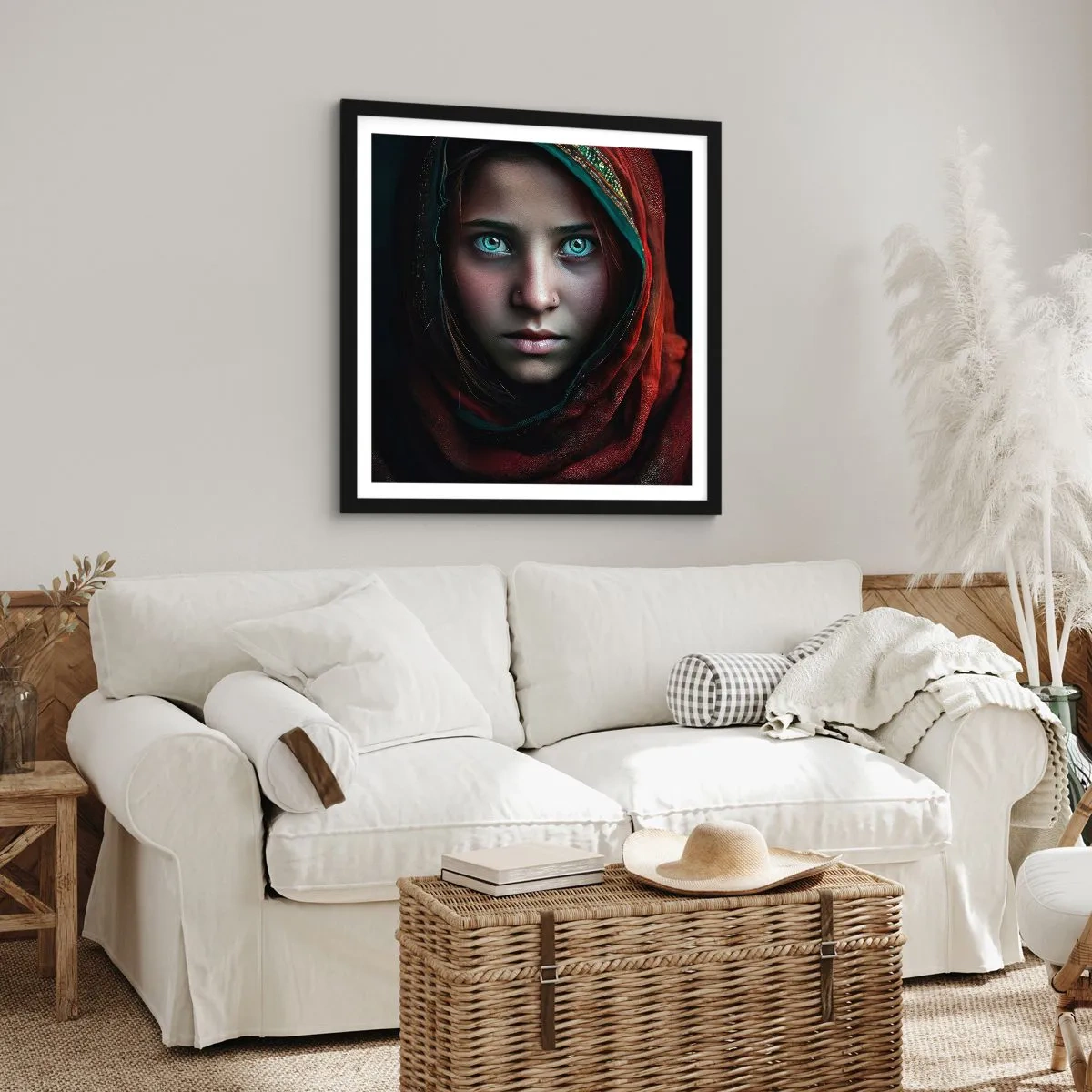 Plagát v čiernom ráme - Východná princezná - 50x50 cm