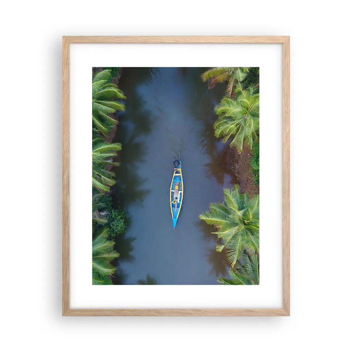 Plagát v ráme zo svetlého duba - Na tropickom chodníku - 40x50 cm