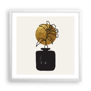 Plagát v bielom ráme - Krása, ktorá má cenu zlata - 50x50 cm