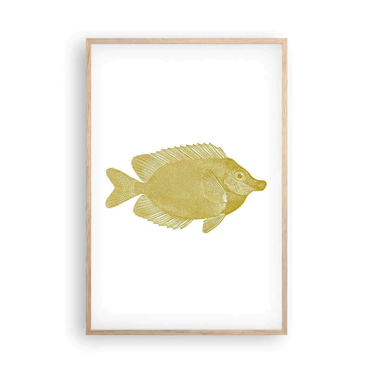 Plagát v ráme zo svetlého duba - Proste ryba - 61x91 cm