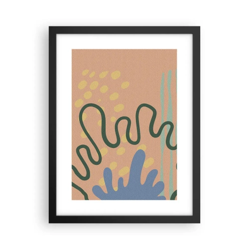 Plagát v čiernom ráme - Abstrakcia: rozmanitosť prírody - 30x40 cm