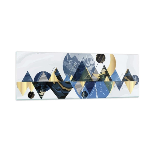 Obraz na skle - Geometrická krajina - 90x30 cm