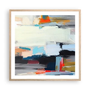 Plagát v ráme zo svetlého duba - Nejaký spôsob? - 60x60 cm