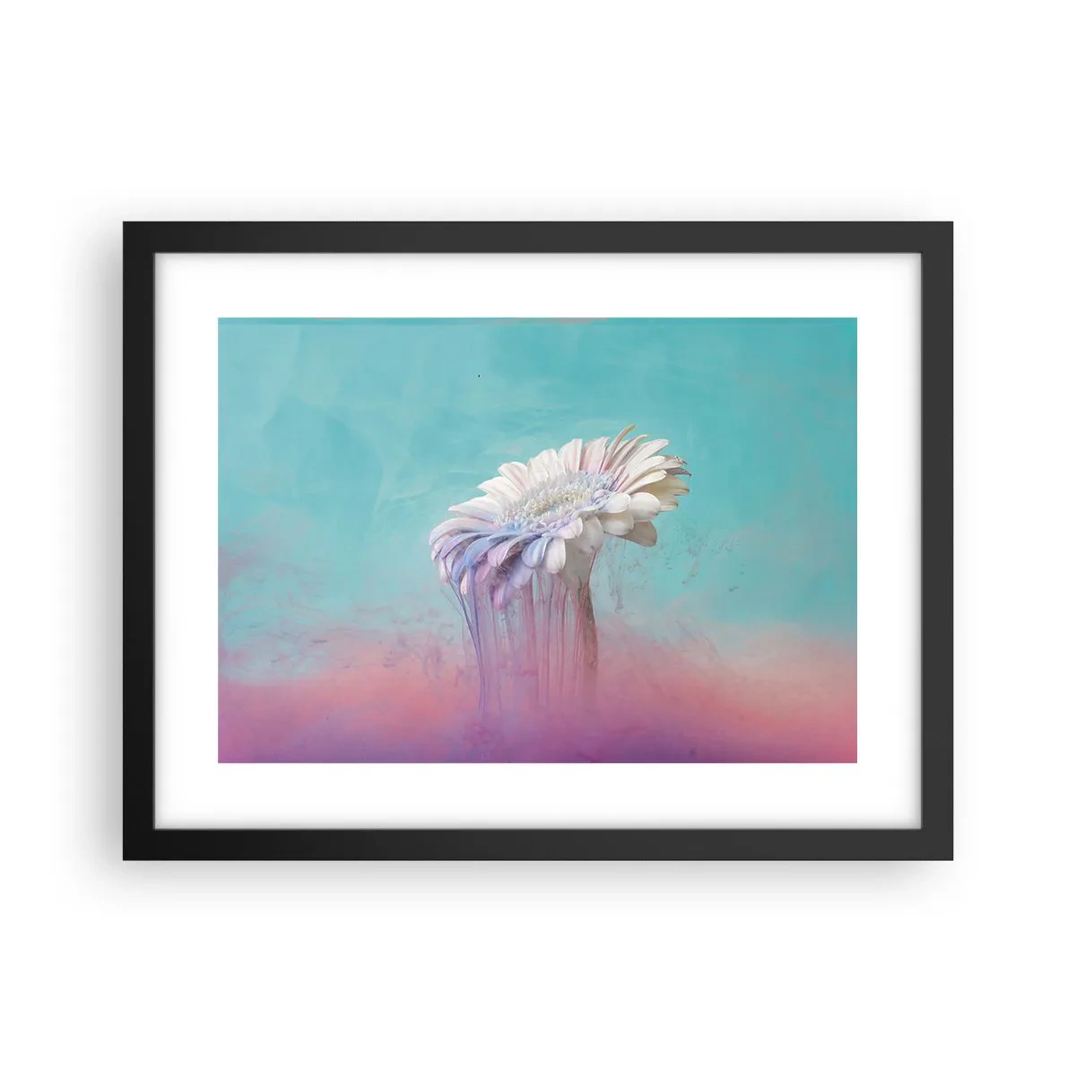 Plagát v čiernom ráme - Záhrobia kvetín - 40x30 cm