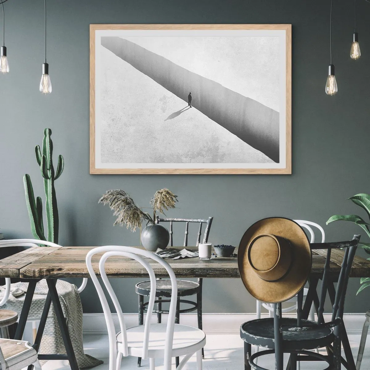 Plagát v ráme zo svetlého duba - Jasný cieľ - 100x70 cm