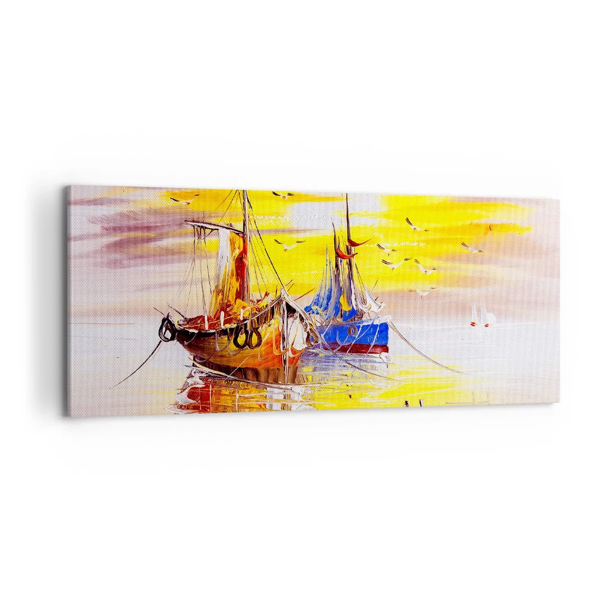 Obraz na plátne - Zaslúžený odpočinok v prístave - 100x40 cm