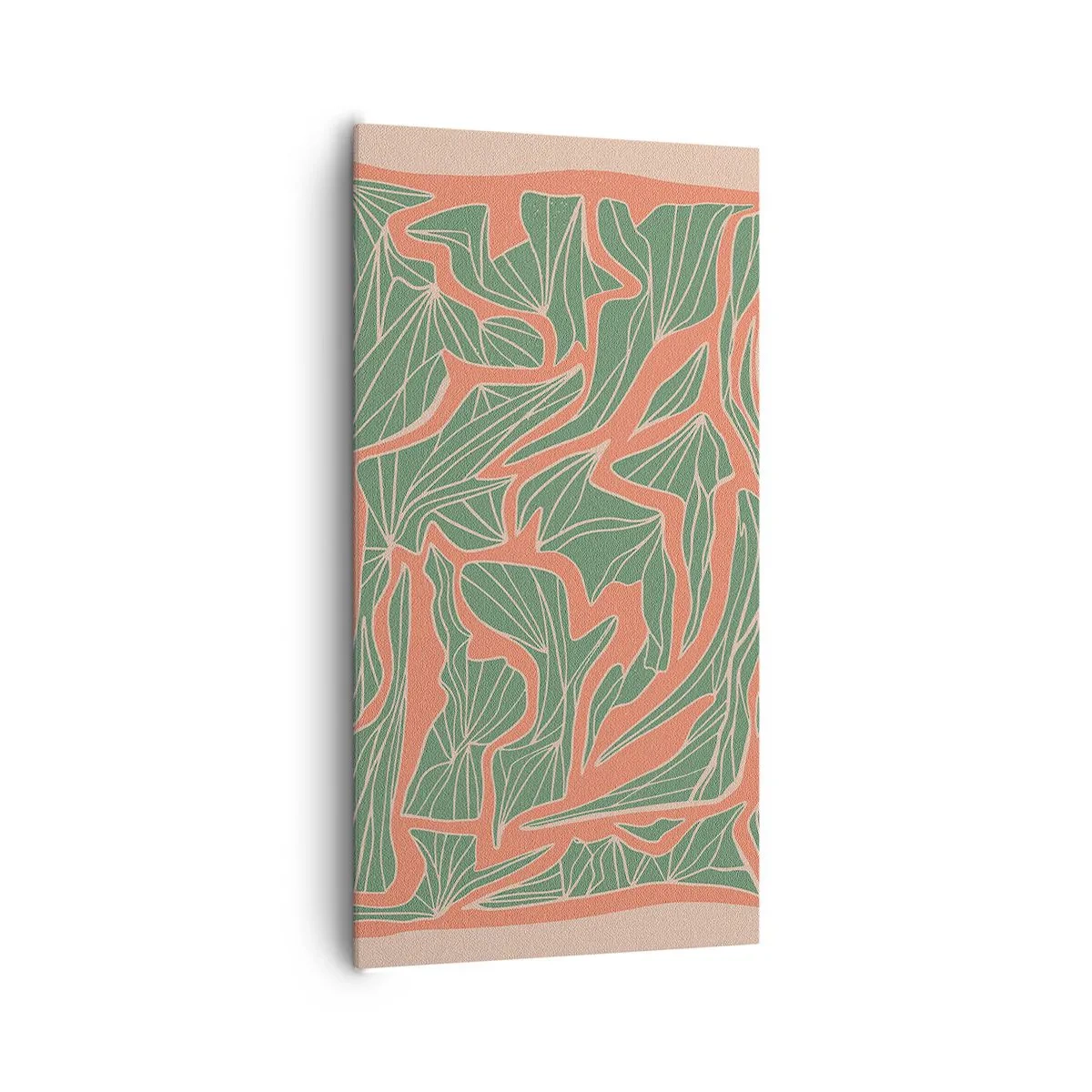 Obraz na plátne - Súboj koralov a zelene - 65x120 cm