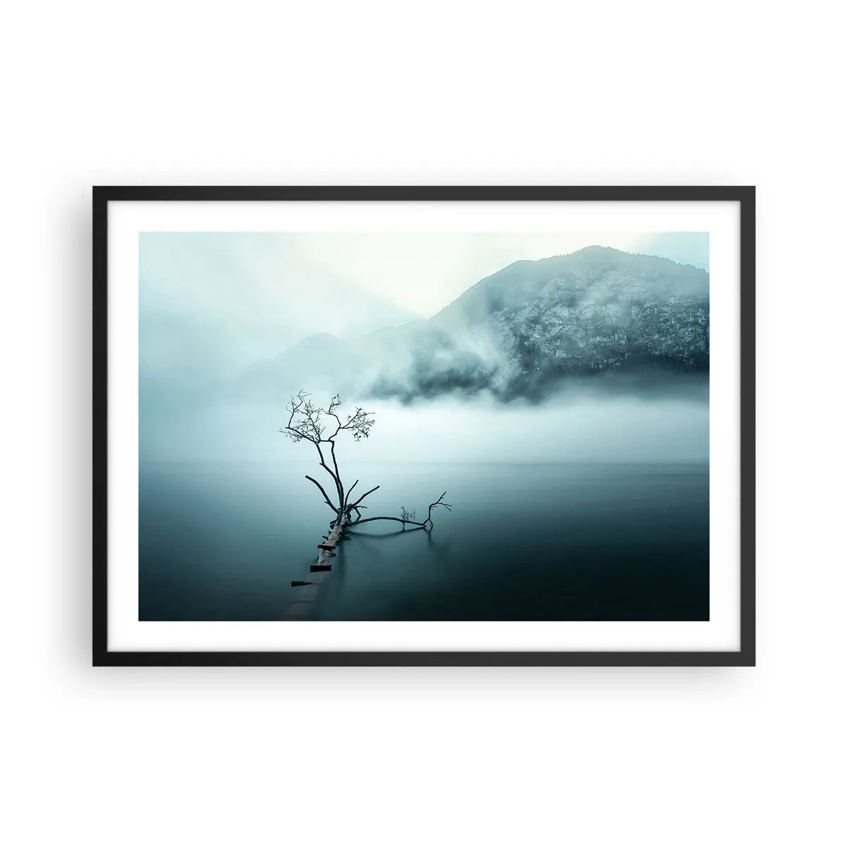 Plagát v čiernom ráme - Z vody a hmly - 70x50 cm