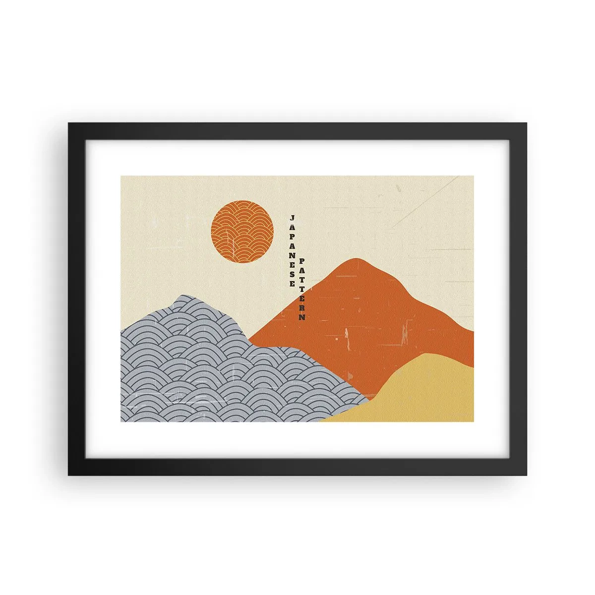 Plagát v čiernom ráme - V japonskom duchu - 40x30 cm