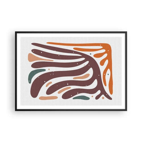 Plagát v čiernom ráme - Organická a radiálna kompozícia - 100x70 cm