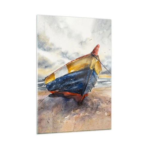 Obraz na skle - Odpočinok na brehu - 50x70 cm