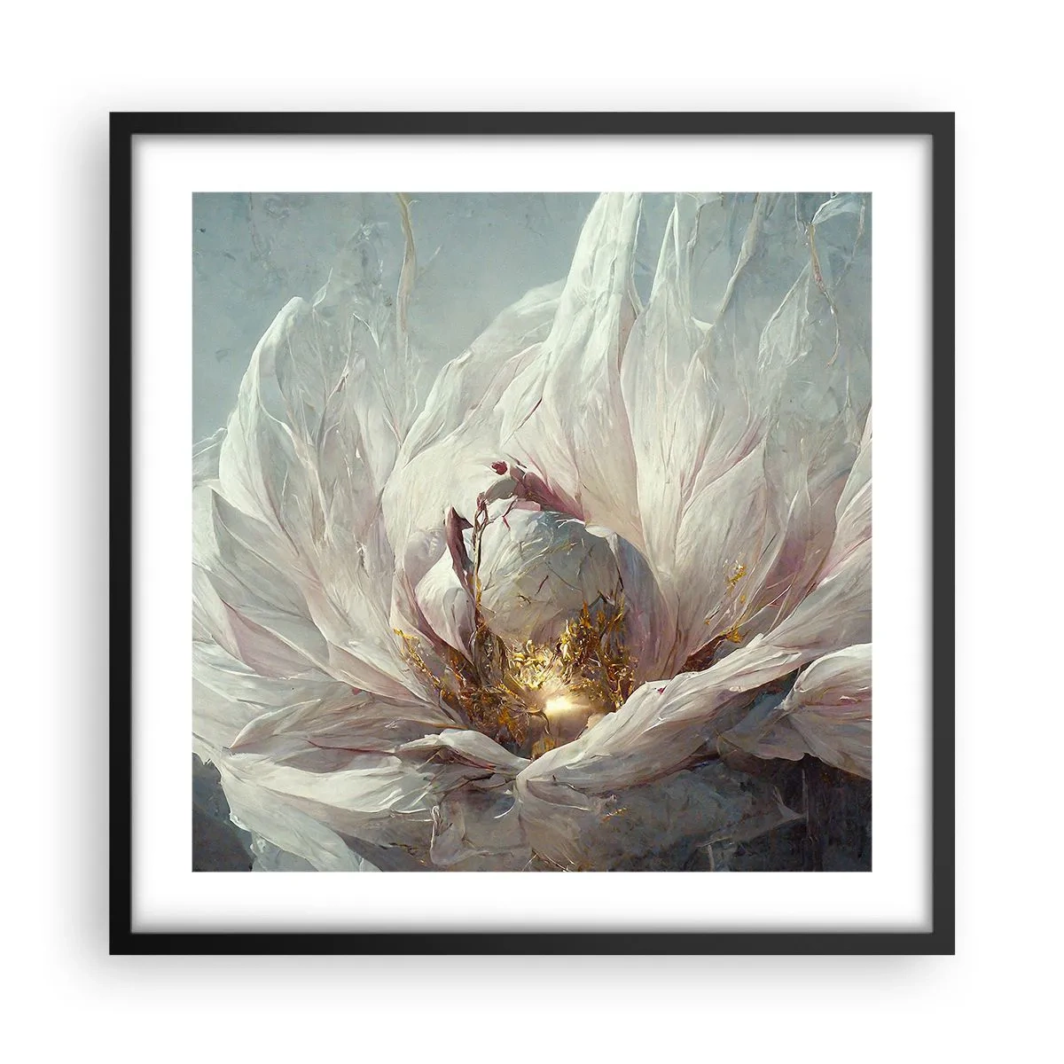 Plagát v čiernom ráme - Rozkvitá raz za sto rokov - 50x50 cm