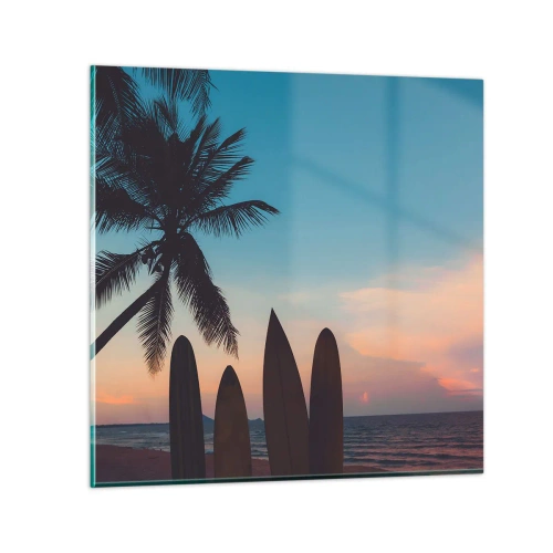 Obraz na skle - Zajtra bude tiež zábava - 50x50 cm