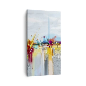 Obraz na plátne - Most radosti nad riekou života - 45x80 cm