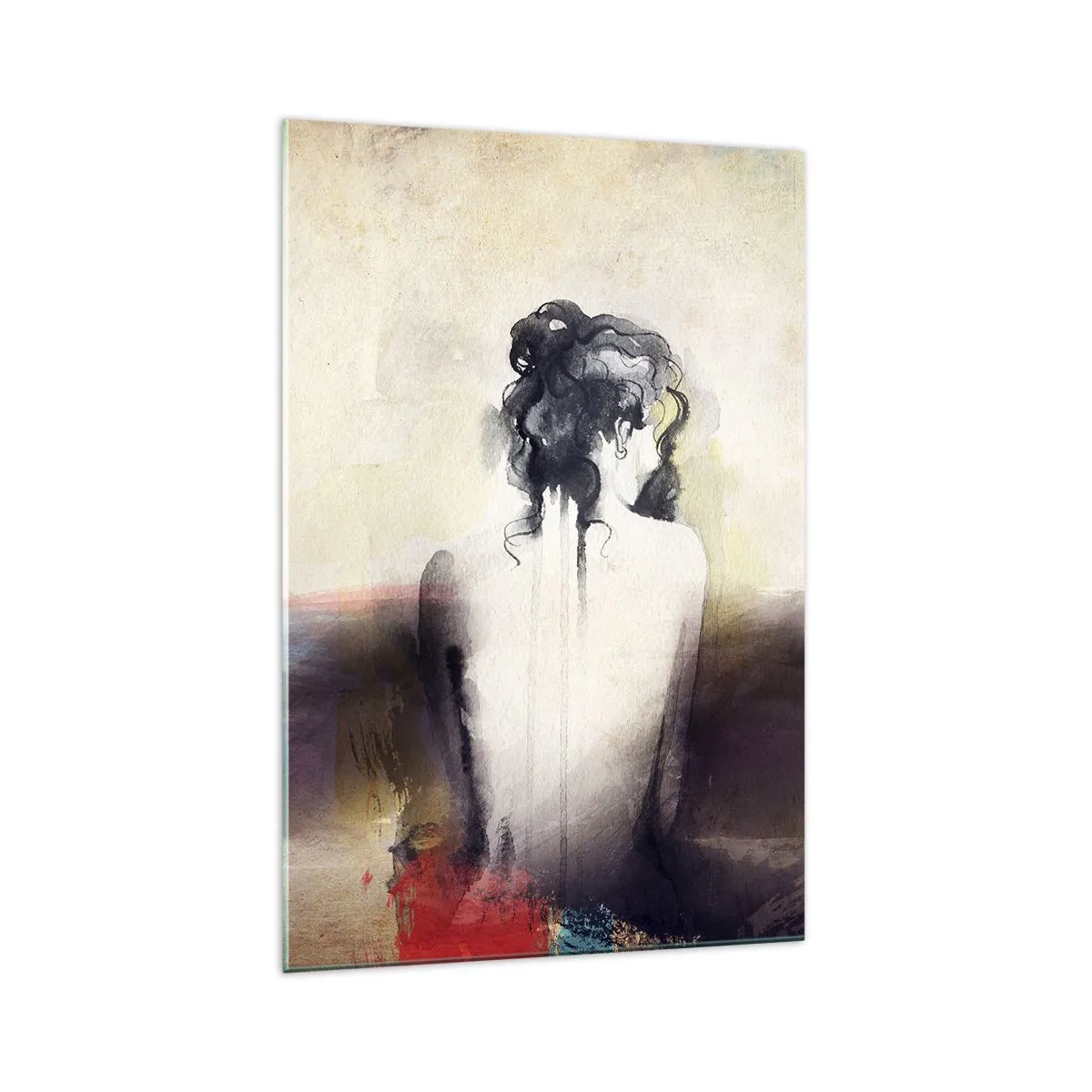 Obraz na skle - Jemné línie, oválne tvary - 70x100 cm