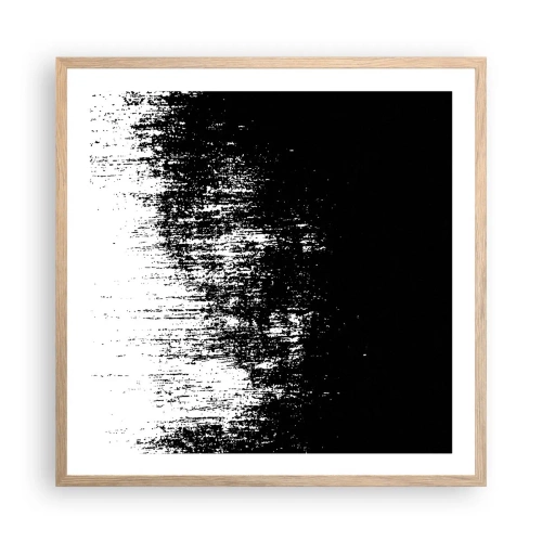 Plagát v ráme zo svetlého duba - Víťazom sa stáva... - 60x60 cm