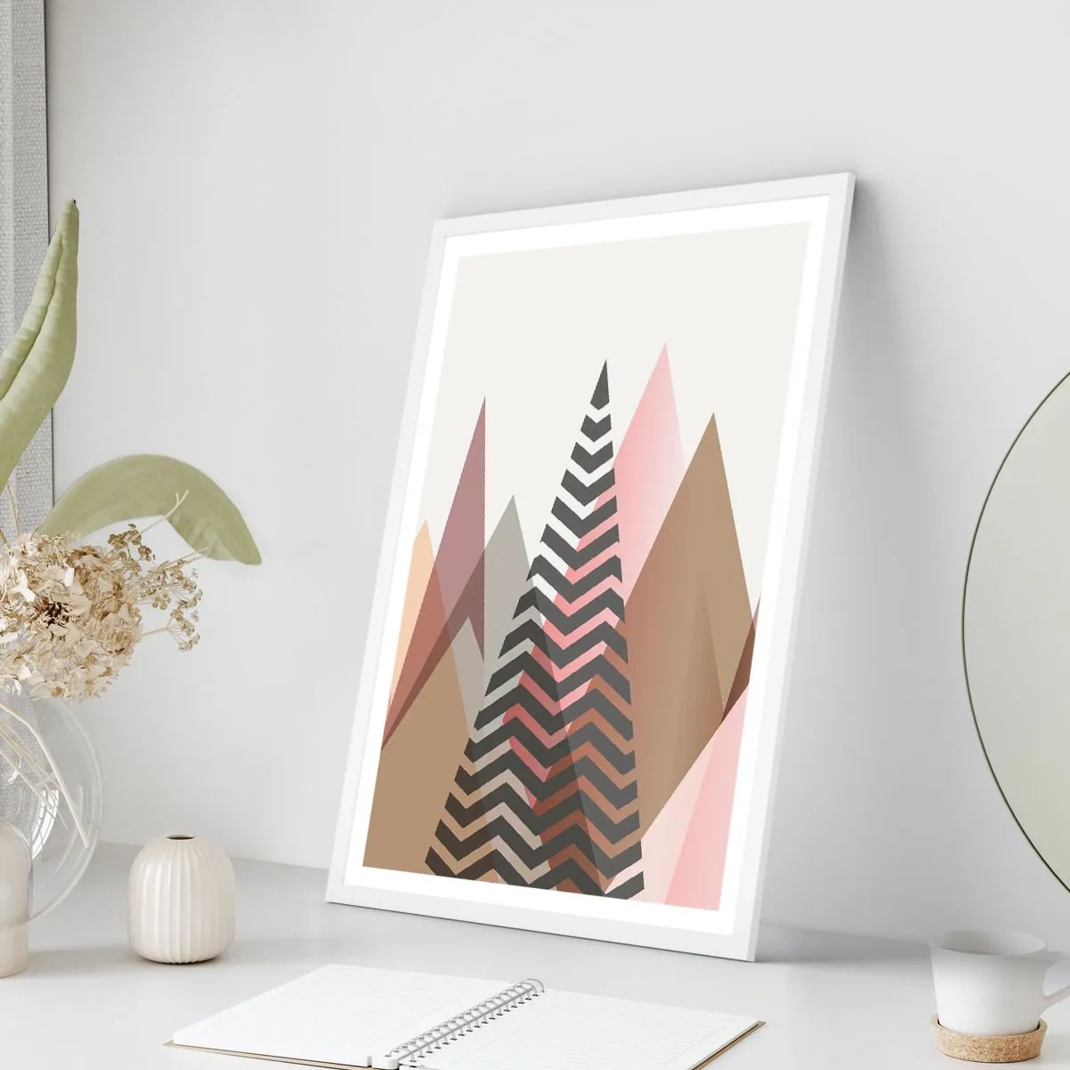 Plagát v bielom ráme - Pyramidálny pohľad - 61x91 cm