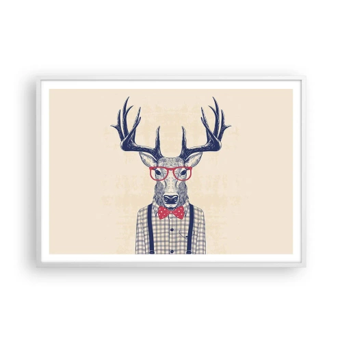 Plagát v bielom ráme - Zábavná extravagancia - 100x70 cm