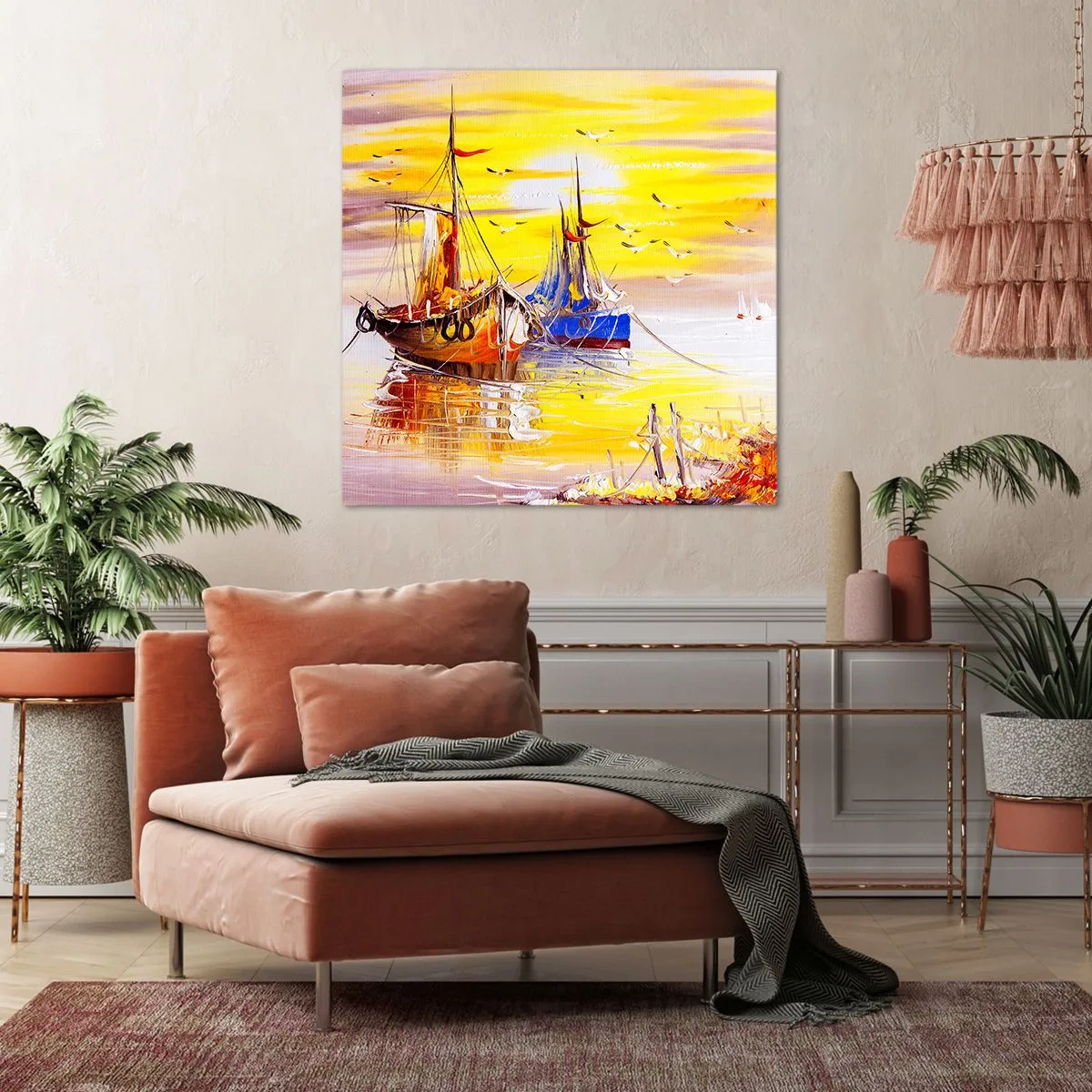 Obraz na plátne - Zaslúžený odpočinok v prístave - 30x30 cm