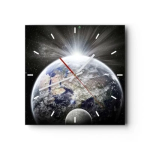 Nástenné hodiny - V plnom lesku - 40x40 cm