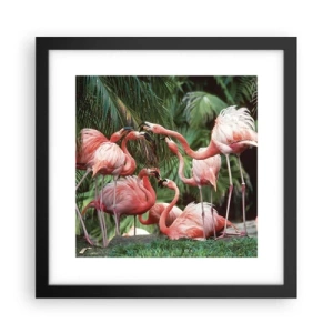 Plagát v čiernom ráme - Popoludňajšie klebety - 30x30 cm