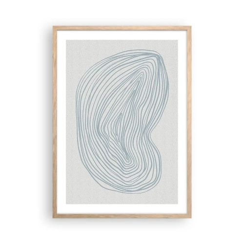 Plagát v ráme zo svetlého duba - Úsmev kvapky - 50x70 cm