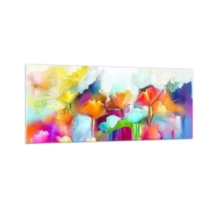 Obraz na skle - Dúha rozkvitla - 100x40 cm