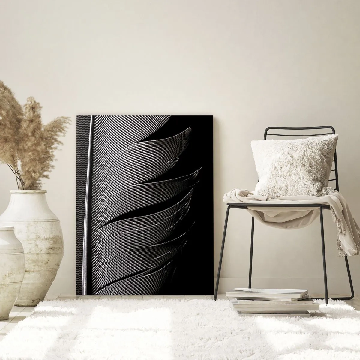 Obraz na skle - Perie – nádherná konštrukcia - 50x70 cm